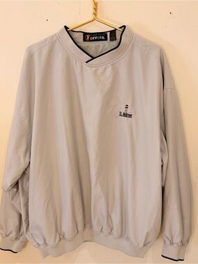 St. Andrews Water Résistant Light Stone Gray Golf Pullover Windshirt